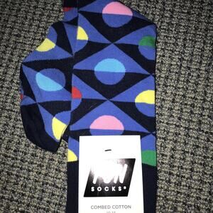 Fun Socks NWT Combed Cotton Crew‎ Mens 10-13